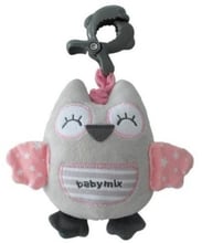 Плюшевая подвеска Baby Mix Сова розовая (42591)