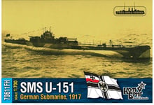 Немецкая подводная лодка COMBRIG U-151, 1917 (полная версия корпуса, уотерлиния)