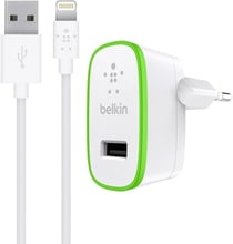 Belkin USB Wall Home Charger Lightning to USB-A 1.2m 2.4A White (F8J125vf04-WHT)