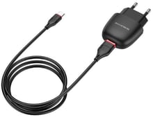 Borofone Wall Charger BA49A Vast 2.1A Black with USB-C Cable (BA49ACB)