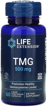 Life Extension TMG 500 mg 60 Liquid Veggie Caps Триметилглицин