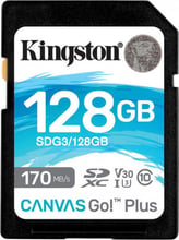 Kingston 128GB SDXC Class 10 UHS-I U3 V30 Canvas Go Plus (SDG3/128GB)