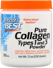 Doctor's Best, Pure Collagen, Types 1 and 3 Powder, 7.1 oz (200 g) (DRB-00203)