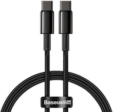Baseus Cable USB-C to USB-C Tungsten Gold 100W 1m Black (CATWJ-01)