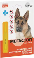 Капли на холку Природа Мега Стоп ProVET для собак 20-30 кг инсектоакарицид, антигельминтик 3 мл (4823082417421)