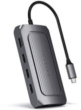Satechi Adapter USB4 USB-C to USB-C+3xUSB+RJ45+SD+3.5mm+HDMI 8K Space Gray (ST-U4MA3M)