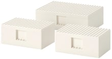 Коробка LEGO с крышкой ІКЕА BYGGLEK 3 шт белый (70372186)