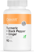 OstroVit Turmeric + Black Pepper + Ginger Куркумін + Чорний перець + Імбир 90 таблеток
