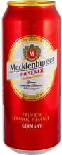 Пиво Mecklenburger Pilsener, світле фільтроване, 5% 0.5л (PLK4015042107866)
