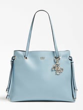 Женская сумка тоут Guess Digital Shopper голубая (HWVG6853240-SKY)