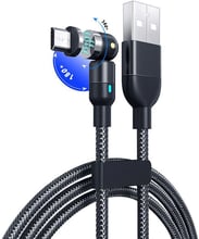 XOKO USB Cable to Lightning/microUSB/USB-C Magneto 540° 1m Black (SC-390MGNT-BK)