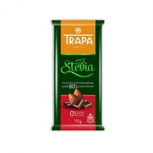 Шоколад Trapa STEVIA черный 80%, 75г