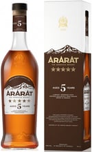 Бренді вірменський Ararat, 5 years old, 0.5л, 40%, gift box (STA4850001002307)
