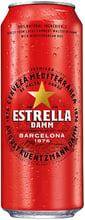 Упаковка пива Estrella Damm Barcelona, светлое, 4.6% 0.5л x 24 банки (EUR8410793286123)