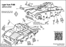 Фототравление ACE для танка T-60 дополнительное бронирование (PE7268)