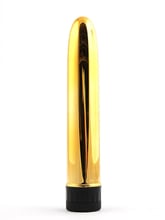 Пластиковый вибратор золотистого цвета Total Gold, 11.5x2.5 см