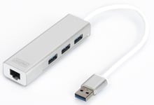 Digitus Adapter USB 3.0 to 3xUSB 3.0+Ethernet HUB (DA-70250-1)
