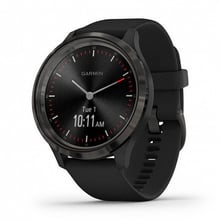 Garmin Vivomove 3 Slate Stainless Steel Bezel with Black Case and Silicone Band (010-02239-01)