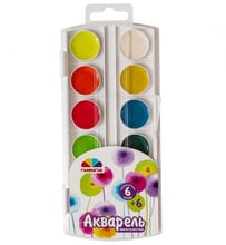 Акварель Гамма UA Творчество пластик 6 классических и 6 флуоресцентных цветов (400118)