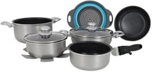 Набір посуду Gimex Cookware Set induction 9 предметів Silver (6977226) (DAS302023)