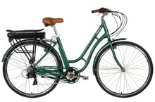 Электровелосипед Dorozhnik CRYSTAL 350Вт 36В 10Ач 2022 темно-зеленый с серым