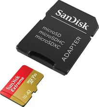 SanDisk 128GB microSD C10 UHS-I U3 Extreme V30 + адаптер (SDSQXAA-128G-GN6MA)