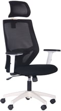 Кресло AMF Lead White HR сиденье Нест-01 черная/спинка Сетка HY-100 черная (297927)