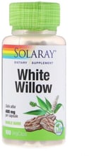 Solaray White Willow Bark 400 mg Белая ива 100 капсул