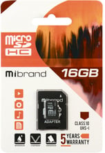 Mibrand 16GB microSDHC class 10 UHS-I (MICDHU1/16GB-A)