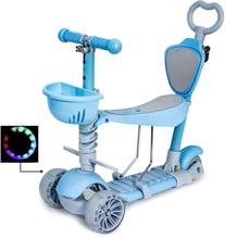 Самокат Scooter Smart 5in1. Blue (многофункциональный, с родительской ручкой) - 1451904439