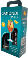 Набор Gamondi Spritz: Ликер Gamondi Aperitivo 13.5% 1 л + Игристое вино Toso Brut Millesimato 0.75 л (ALR17842)