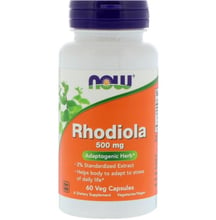 Now Foods Родиола розовая (Rhodiola), 500 мг, 60 капсул