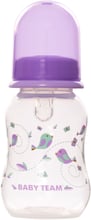 Бутылочка с талией и силиконовой соской Baby Team 125 мл (1111 фиолетовый)