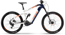Електровелосипед Haibike XDURO AllMtn 5.0 Carbon FLYON i630Wh 11 s. NX 27.5 / 29 ", рама L, біло-синьо-сірий, 2020