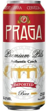 Упаковка пива Praga Premium Pils, світле фільтроване, 4.7% 0.5л х 24 банки (EUR8593875219490)