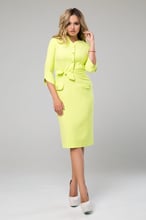 Платье Luzana Шантель 42-44 зеленое повседневное удлиненное миди
