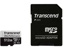 Transcend 512GB microSDXC Class 10 UHS-I U3 A2 V30 + adapter (TS512GUSD340S)