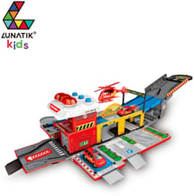 Игровой набор Lunatik Kids Грузовик гараж трансформер Пожарная (LNK-CDF0691)