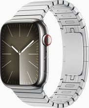 Apple Watch Series 9 45mm GPS+LTE Silver Stainless Steel Case with Silver Link Bracelet