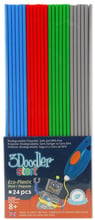 Набор стержней для 3D-ручки 3Doodler Start - МИКС (24 шт: серый, голубой, зеленый, красный)