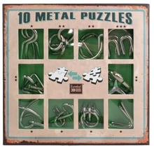 10 Metal Puzzle Green Зеленый набор