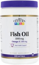 21st Century Fish Oil, Omega-3, 1000 mg, 300 Softgels