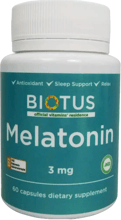 Biotus Melatonin 3 mg Мелатонин 60 Капсул