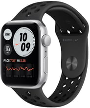 Apple Watch Nike SE 44mm GPS + LTE Silver Aluminum Case with Anthracite / Black Nike Sport Band (MG0G3, MX8E2AM)