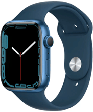 Apple Watch Series 7 45mm GPS+LTE Blue Aluminum Case with Abyss Blue Sport Band (MKJT3)