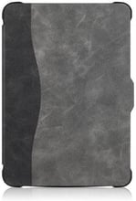 Anti-crash Leather Case for Amazon Kindle Paperwhite Grey+Black