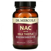 Dr. Mercola NAC with Milk Thistle NAC с расторопшей 500 мг 60 капсул
