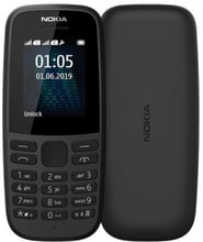 Nokia 105 Single Sim 2019 Black (UA UCRF)