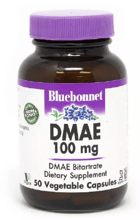 Bluebonnet Nutrition DMAE Диметиламиноэтанол 100 мг 50 растительных капсул