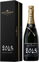 Шампанское Moet & Chandon Grand Vintage 2013, белое сухое, 0.75л 12.5%, в подарочной упаковке (BDA1SH-SMC075-034)